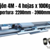 Motor Puerta Auto. Cristal Telescópico HULK 4M